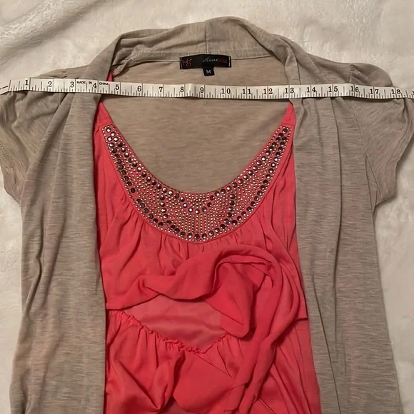 Heart Soul Cami and Cardigan Blouse size M - Picture 9 of 9